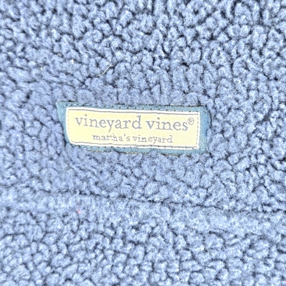 Vineyard Vines 3/4 zip Fleece Pullover. Blue With Red And Pink Trim. XXS - Picture 4 of 16